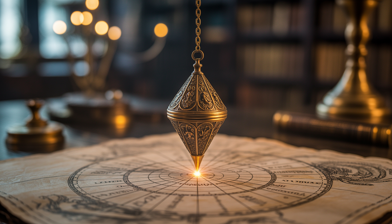 Yushu Wooden Pendulum Board – Moon & Star Divination Board For Energy Work & Altar Decor